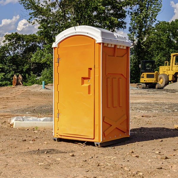 how often are the porta potties cleaned and serviced during a rental period in Pierpoint CA